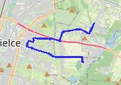 Cedzyna - Kielce - Wola Kopcowa - mapa trasy gps - rower miejski
