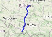 Trasa z dnia 2012-08-05 12:27 - mapa trasy gps - samochód