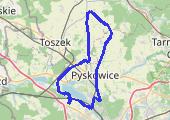 Rzeczyce - pętla - mapa trasy gps - rower górski