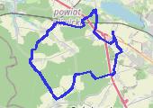 Rzeczyce - pętla - mapa trasy gps - rower górski