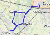 Trasa z dnia 2014-04-13 12:11 - mapa trasy gps - rower miejski