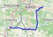 słońce weekend - mapa trasy gps - rower trekkingowy