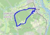 Police-->Pilichowo-->Tanowo-->Police - mapa trasy gps - rower górski