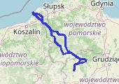 Iwiec -Darłowo - Iwiec - mapa trasy gps - rower górski