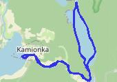 Jezioro Płęsno i Brda - mapa trasy gps - łódź