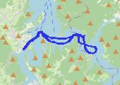 Solina - mapa trasy gps - łódź