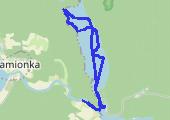 Jezioro Płęsno - mapa trasy gps - łódź