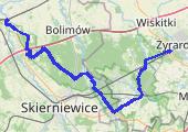 Arkadia i Puszcza Bolimowska - mapa trasy gps - rower trekkingowy
