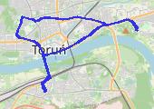 dom - basen - korty 2014-05-27 17:52 - mapa trasy gps - rower miejski