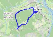Police-->Pilichowo-->Tanowo-->Police - mapa trasy gps - rower górski