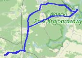 Iwiec - 42.4 km - mapa trasy gps - rower górski