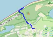 Smołdziński Las - z plaży - mapa trasy gps - rower trekkingowy
