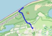 Smołdziński Las - na plażę - mapa trasy gps - rower trekkingowy