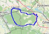 Rzeczyce - 55,1 km - mapa trasy gps - rower górski