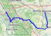 Wzdłuż rzeki Świder - mapa trasy gps - rower trekkingowy
