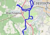 Okolice Częstochowy - mapa trasy gps - rower trekkingowy