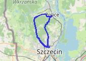 Police-->Szczecin-->Police - mapa trasy gps - rower górski