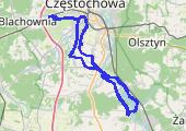 Poraj - mapa trasy gps - rower trekkingowy