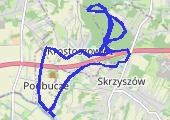 las - mapa trasy gps - rower górski