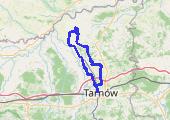 Tarnów Zalipie - mapa trasy gps - rower trekkingowy
