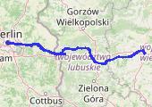 Poznań-Berlin-Rzepin - mapa trasy gps - rower górski