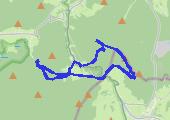 Horní Udolí - Lourdská Jeskyně - Příčný Vrch - Táborské skály - Horní Udolí - mapa trasy gps - marsz