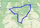 Iwiec - 55,2 km - mapa trasy gps - rower górski