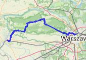 Sochaczew - Warszawa przez KPN - mapa trasy gps - rower trekkingowy