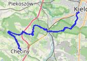 CHĘCINY-KIELCE - mapa trasy gps - bieganie