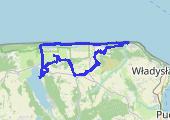 Jastrzebia Gora -Krokowa - Zarnowiec - Debki -Karwia - J. Gora 2012-09-08 16:54 - mapa trasy gps - rower trekkingowy