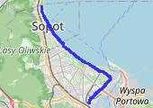 rowerem do sopotu swelina - mapa trasy gps - rower szosowy