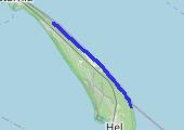 Hel - Jurata plażą 19.08.2012 - mapa trasy gps - marsz