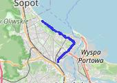pływanie w jelitkowie - mapa trasy gps - rower szosowy