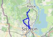 Siedlice-->Szczecin-->Police - mapa trasy gps - rower górski