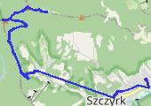 klimczok - mapa trasy gps - spacer