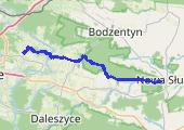 Nowa Słupia-Masłów - mapa trasy gps - bieganie