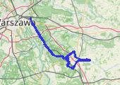 Lasy Celestynowskie - mapa trasy gps - rower trekkingowy