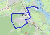 Police-->Port Morski-->Police - mapa trasy gps - rower górski