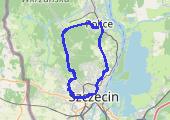 Police-->Przęsocin-->Centrum-->Głębokie-->Police - mapa trasy gps - rower górski