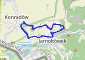 Konradów - Czapka - Krzyżówka - Jarnołtówek - Skowronków - Konradów - mapa trasy gps - marsz