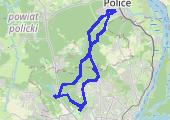 Police-->Głębokie-->Lasek Arkoński-->Police - mapa trasy gps - rower górski
