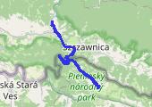 Pieniny - mapa trasy gps - rower trekkingowy
