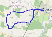 Alfonsów - Kozenin - mapa trasy gps - rower trekkingowy