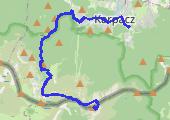 Śnieżka 2014 powrót - mapa trasy gps - rower górski