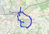 Tarnów, Zawada, Łękawica, Skrzyszów - mapa trasy gps - rower trekkingowy