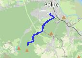 Puszcza Wkrzańska - mapa trasy gps - spacer
