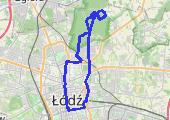 Łagiewniki - mapa trasy gps - rower trekkingowy
