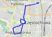 Trasa z dnia 2014-11-09 11:32 Częstochowa - mapa trasy gps - bieganie