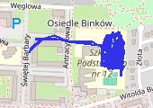 Trasa z dnia 2012-11-22 18:39 - mapa trasy gps - marsz
