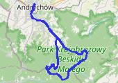 Potrójna (z Rzyk) -Leskowiec - mapa trasy gps - rower górski